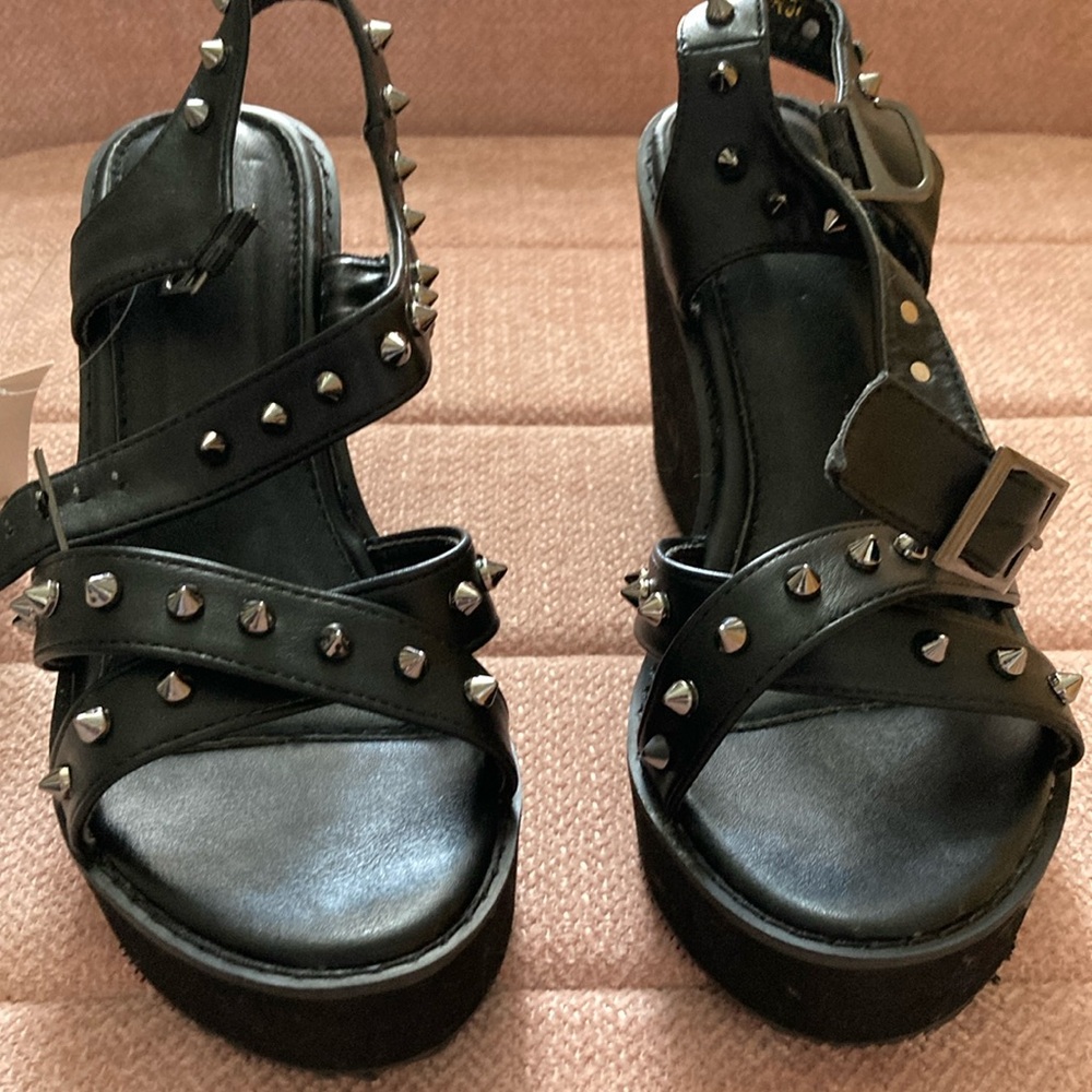 Spike studded gothic sandals